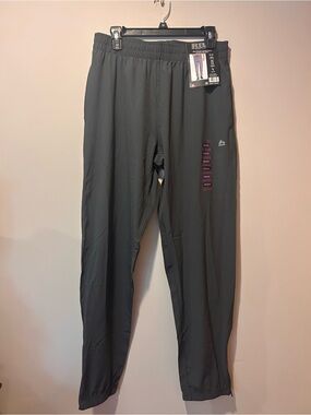 NEW RBX Men’s Gray Joggers Medium Zip Cuff Elastic‎ Quick Dry Athletic Sport
